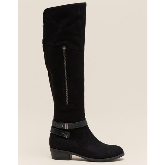 Urban Outfitters Shoes - NIB Black Western Flair Belted Over the Knee Boots